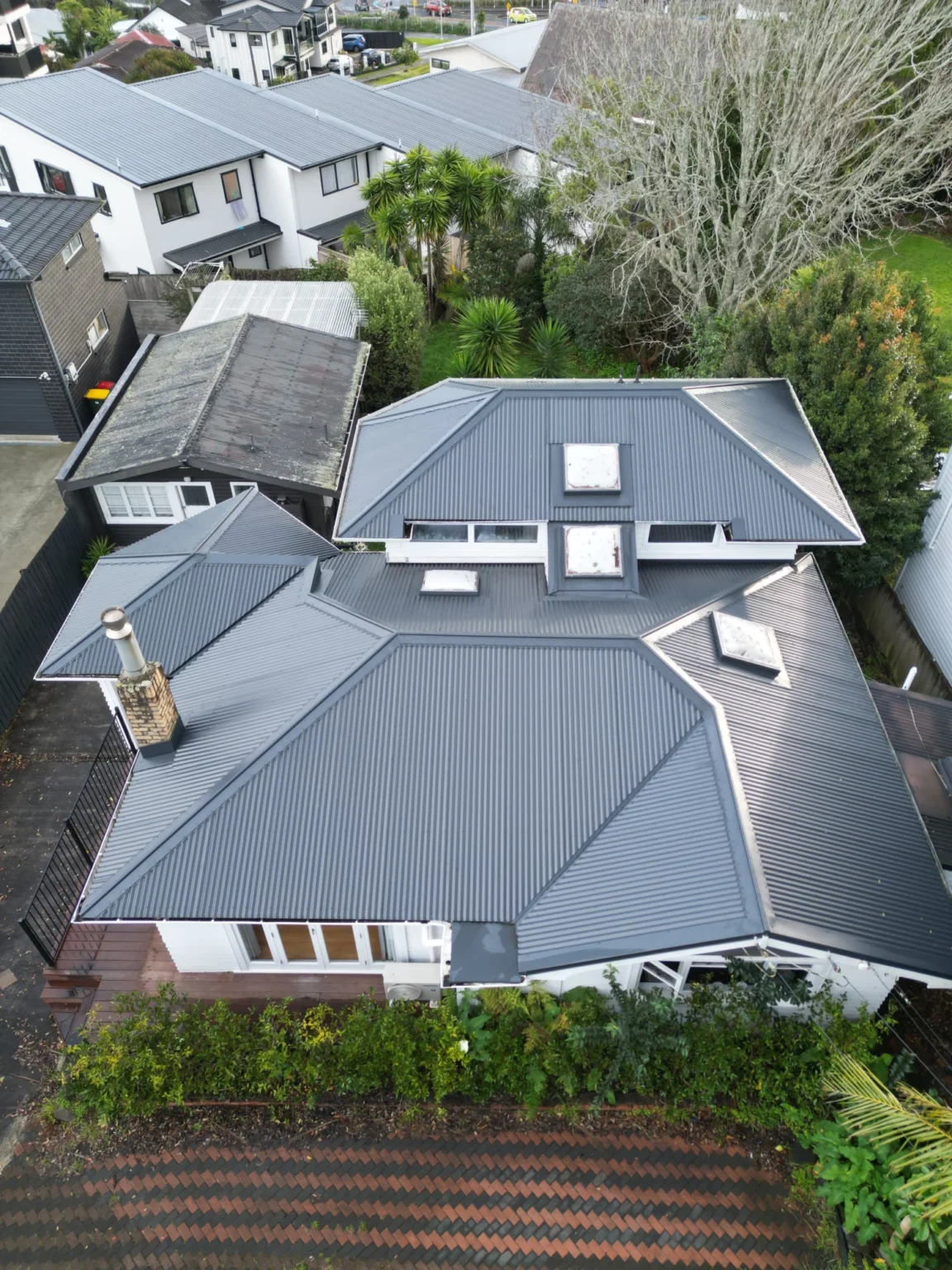 Leaking Decromastic Tiles Replaced with Coloursteel in Blockhouse Bay
